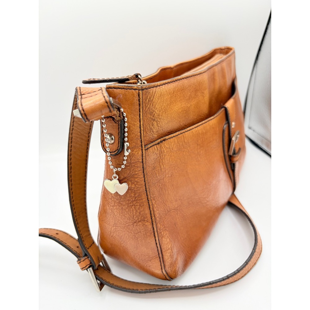 Etienne Aigner Vintage 90s Crossbody Purse Bag Small Classic Brown Leather Y2K - Picture 3 of 9